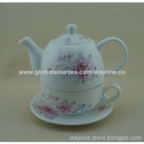 12oz Earthware Ceramic Mug with Flower Design, Fashion and Straight Shape, Passed FDA and SGS